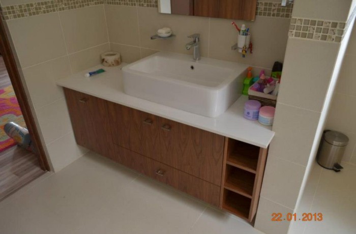 Custom floating vanity for Kids Bathroom